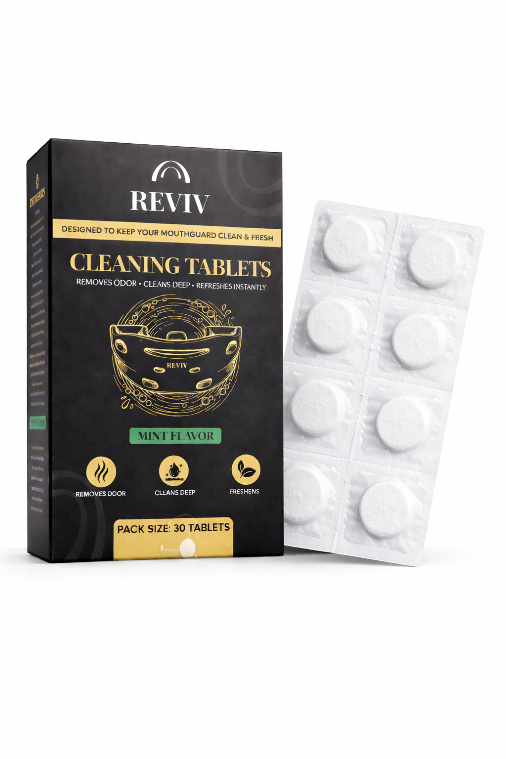 Reviv Cleaning Tablets, Deep Clean & Odor Removal (Mint Flavor)