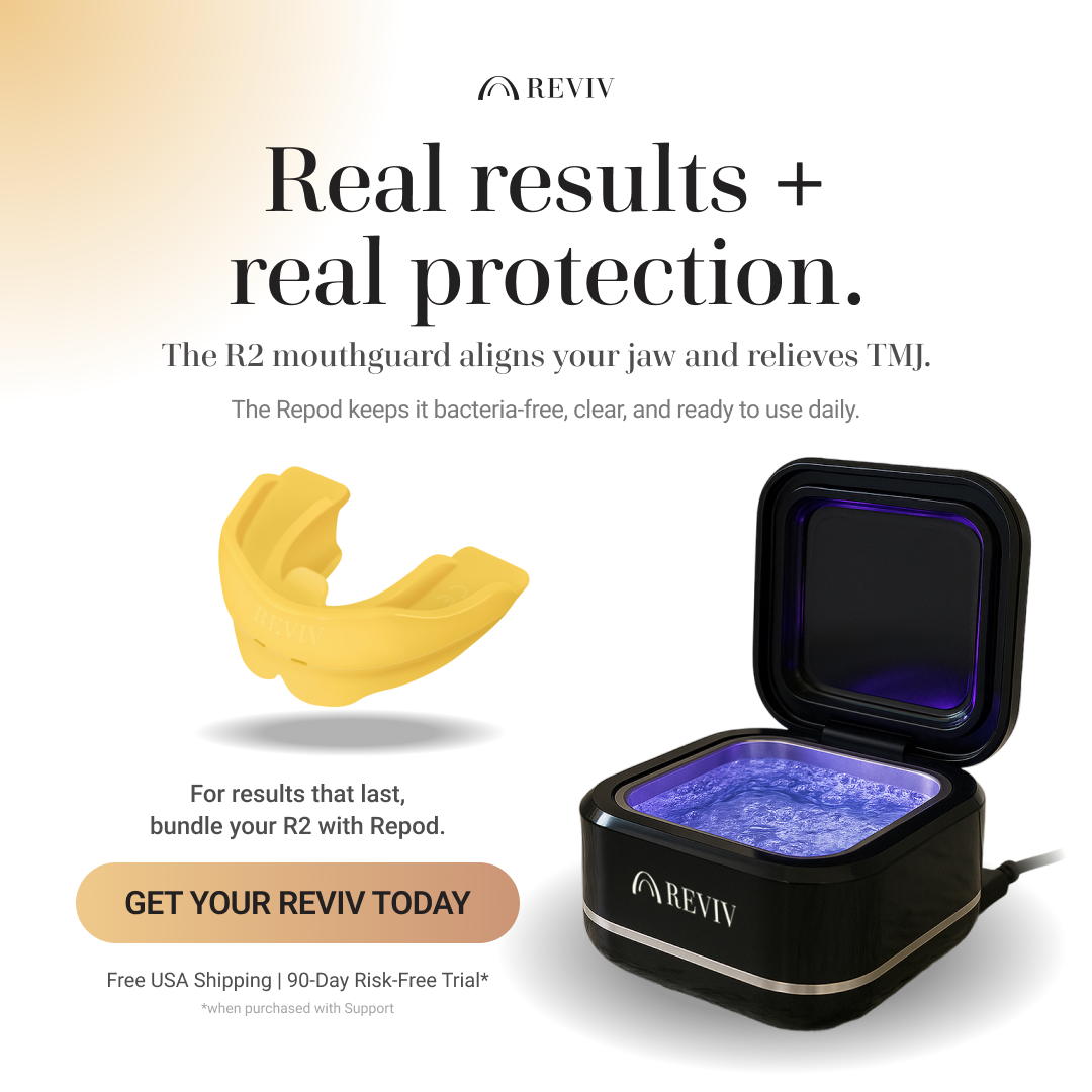 R2 mouthguard and Repod ultrasonic cleaner bundle