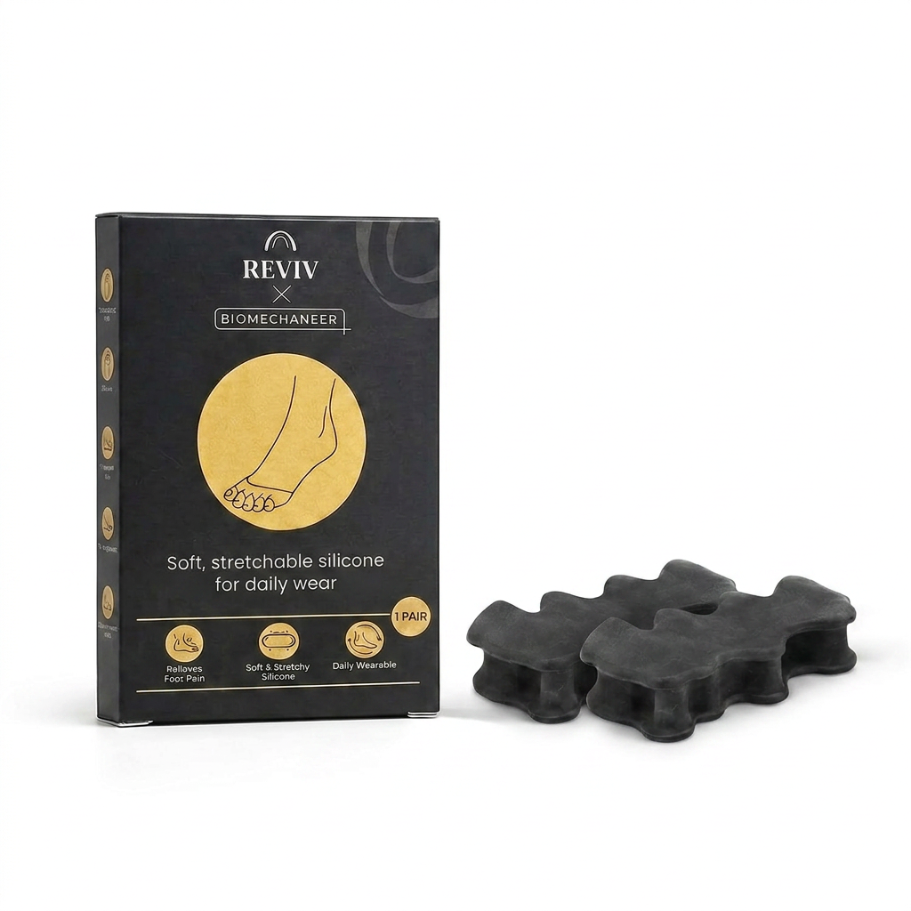 Reviv x Biomechaneer Toe Spacers, Soft Medical-Grade Silicone, 1 Pair